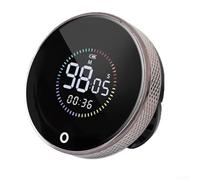 Temporizador de cocina giratorio recargable por USB con operación de un solo botón para cocinar, hornear, estudiar y entrenar con precisión para sesiones, alarma fuerte, diseño negro portátil compacto