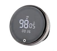 Temporizador de cocina giratorio recargable por USB, paquete de 1, para cocinar y estudiar, operación con un botón, compacto y portátil, adultos y estudiantes (A)