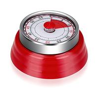 Temporizador de Cocina mecánico, Temporizador analógico Visual, Herramienta de gestión del Tiempo para niños y Adultos, Temporizador de Cocina, Reloj de Cocina, Temporizador para niños (Rojo)