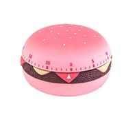 Temporizador de cocina para hamburguesas, bonito reloj mecánico de 60 minutos, herramienta de temporización manual | temporizador creativo duradero en forma de hamburguesa para hornear, cocinar