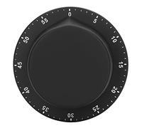 Temporizador de Cocina, Succión Magnética Escala Transparente Suena Fuerte Alarma Mecánica Rotación Interna del Núcleo Temporizador Mecánico Temporizador de Cocina de Acero Inoxidable(Negro)