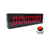 Temporizador de competición, reloj de pared digital LED con botón de cronómetro, temporizador de intervalo para entrenamiento de fitness, ideal para gimnasio y carreras de velocidad