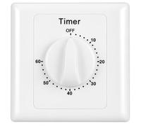Temporizador de cuenta regresiva, enchufe de control de temporizador mecánico multifunción, interruptor de temporizador indicador LED de 100 ~ 240 V (120 minutos)