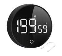 Temporizador de cuenta regresiva - Temporizador digital de cocina | Temporizadores visuales con pantalla LED grande, cuenta de cocina, gimnasio de carga USB, pantalla de alta definición, batería de