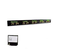 Temporizador de Gimnasio, DIRIGIÓ Reloj de pared Cuenta regresiva Timer/Hotel Time Zone Clock / 5 City World Time Clock, Green City Name, Tiempo Rojo Temporizador de entrenamiento interior(GPS)