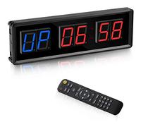 Temporizador de Gimnasio, Temporizador de Intervalo LED, Reloj de Pared Cuenta Regresiva Digital, Reloj de 1,5 Pulgadas hacia Abajo/Arriba, CronóMetro para el Hogar