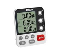 Temporizador De Huevo Magnético Digital: Reloj De Cocina Triple De Cuenta Regresiva, Temporizador De Cocción En Modo Silencioso | De Cocina De 3 Canales De Estudio De Estudio para Hornear
