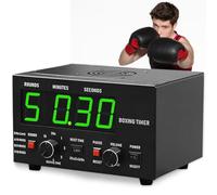 Temporizador de intervalo para boxeo, pantalla LED, 1-12 rondas, entrenamiento de 30-10 minutos, descanso 0/30/60S, zumbador, para entrenamiento de Muay Thai, kickboxing