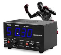 Temporizador de intervalo para boxeo, pantalla LED, 1-12 rondas, entrenamiento de 30 a 10 minutos, 0/30/60 segundos, zumbador, para entrenamiento de Muay Thai, kickboxing