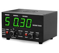 Temporizador de intervalo para gimnasio, pantalla LED profesional, tiempo de entrenamiento seleccionable y repeticiones de ciclo, sonido ajustable para Muay Thai, MMA, kickboxing