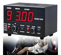 Temporizador de intervalo portátil con pantalla LED, sonido ajustable, cronómetro, tiempo de entrenamiento seleccionable, repeticiones de ciclos para gimnasio y entrenamientos de boxeo