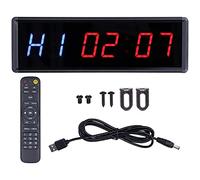 Temporizador de Intervalos de 1,5 Pulgadas LED H1 H2 Control Remoto, Temporizador de Gimnasio Tabata FGB, Fácil Configuración, Montado en la Pared, para el Hogar, la Oficina del