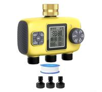 Temporizador de jardín de 3 salidas que soporta 3 programas de riego, entrada de latón y fiabilidad constante al aire libre