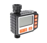 Temporizador de Manguera Digital para Riego Automático Exterior, negro | Pantalla Grande, ABS Negro, Control de Riego por Goteo, Uso Familiar en Grifos y Aspersores
