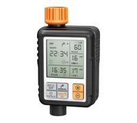 Temporizador de manguera inteligente controlador de riego de jardín con pantalla LCD, función de retardo de lluvia y horario personalizable, para programador de grifo exterior que funciona con pilas