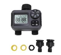 Temporizador de Manguera programable de Doble Zona, 2 Controlador de riego de Salida con Conectores a Prueba de Fuga de retraso de Lluvia y protección de Agua IPX5 para riego de