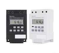 Temporizador de relé digital 220V con memoria de respaldo para equipos eléctricos de 30AMP (blanco)