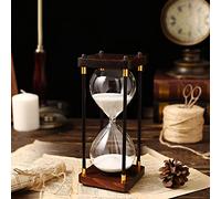 Temporizador de Reloj de Arena, Temporizador de Doble protección, Reloj de Arena de Seguridad for niños, Asistente de gestión del Tiempo, Regalo Creativo(White,45 Minutes)