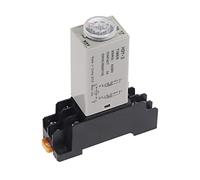 Temporizador de retardo 0-60Min H3Y-2 DC12V DC24V AC110V AC220V Relé de tiempo con mini relé de tiempo de base PYF08A de 8 pines(24v Dc,60S Second)