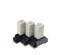 Temporizador de retardo 0 a 60 min H3Y-2/4 CA 24 V 110 220 Relé tiempo con base 8 pines Mini relé(Ac220v,H3Y-2 60Seconds)