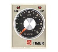 Temporizador de retransmisión de retardo de tiempo 220 VAC 6/10/30/60 minutos Encendido Temporizador de retardo de retardo Relé de tiempo AH3-3(6m)