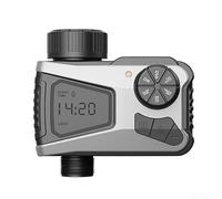 Temporizador de riego automático con programación personalizable, controlador de riego inteligente, IPX5, impermeable, sistema de aspersor de jardín alimentado por batería con pantalla grande para