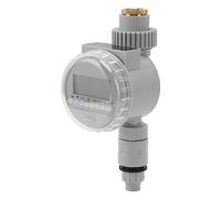 Temporizador de Riego Automático, Control de Agua, Riego por Goteo, para Grifos Rosca G1 / 2 y G3 / 4, Gris - Ahorro de Agua, Fácil Instalación, Ideal para Jardines y Plantas en (Gris)