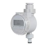 temporizador de riego de agua HUIOP Temporizador de riego de agua con energía solar, controlador de riego automático programable electrónico, temporizador de grifo de manguera con pantalla LCD para cé