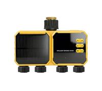 Temporizador de riego inteligente, controlador válvula agua solar 4 zonas | Regulador elegante recargable de la irrigación del sistem de irrigación del jardín del sensor la lluvia del control del App