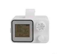 Temporizador de riego LCD programable, sistema de goteo automático para 20 macetas para interiores y exteriores, recargable por USB, flujo ajustable, impermeable, ABS blanco para jardines (C)
