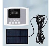 Temporizador de riego solar con bomba doble, sistema automático de riego por goteo con alertas de voz, batería de respaldo para balcón, jardín, oficina