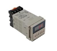 Temporizador DH48S-S con pantalla LCD, control de tiempo, alimentación DC alimentación AC interruptor horario, ciclo repetitivo de 0,1 s a 990 h, relé horario SPDT con retardo programable.(DC 24V)