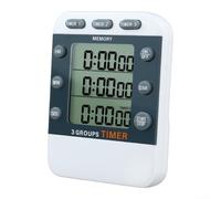 Temporizador Digital 3 Canales Volumen Ajustable(Basic) | Tres temporizadores independientes, funcionamiento simultáneo, para ideal multitarea cocina estudio