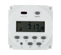 Temporizador digital de 12 V CC 16 A LCD programable con cubierta impermeable y conector de cable para control de electrodomésticos y equipos (A)