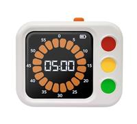Temporizador digital de 60 minutos para tareas de aprendizaje en el aula, pantalla LED, temporizador visual, herramienta de gestión del tiempo, cuenta regresiva para niños con luz