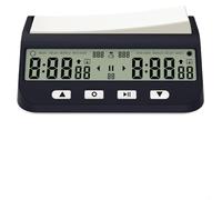 Temporizador digital de ajedrez con botón grande Seesaw y pantalla clara, cronómetro para Go, ajedrez, ajedrez chino, 2 pilas AAA (no incluidas), color negro