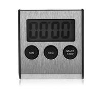 Temporizador digital de cocina de acero inoxidable, temporizador de pantalla grande con alarma fuerte para cocinar en casa, deportes, reuniones, temporizadores de cocina para cocinar