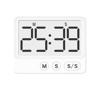 Temporizador digital de cocina - Gran pantalla LCD con imán trasero | Cuenta regresiva y progresiva con alarma acústica | Para cocinar dulces, aula, casa, oficina, funcionamiento silencioso