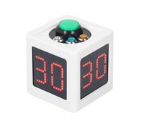 Temporizador Digital de Cubo de 4 Lados de 1,4 Pulgadas con Cuenta Regresiva para Póker, Ajedrez y Casinos Privados, Color Blanca.