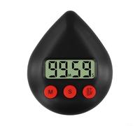 Temporizador digital de ducha con beneficios de ahorro de energía, ventosa, cuenta atrás y función de alarma (negro)