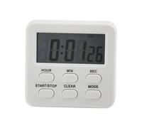 Temporizador digital electrónico ABS blanco de 24 horas con parte trasera magnética para cocina, cocina, alimentos, reloj despertador para estudiantes, baño, gimnasio, aula