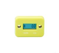 Temporizador digital fiable para mantenimiento de motocicletas con pantalla LCD transparente para uso en varios tipos de vehículos, incluyendo equipos de jardín (amarillo)