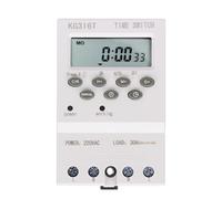 Temporizador digital, interruptor de tiempo programable, 7 días, intervalo de relé semanal, 1 segundo, 220 V, 25/30 A, memoria de corte de energía(KG316T-X)