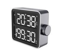 Temporizador Digital LCD para Cocina, Temporizador de Cocina de Doble Pantalla, Ideal para Estudio en Interiores, Dormitorio, Mesita de Noche y