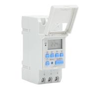 Temporizador digital LCD THC15A, temporizador semanal programable con 16 tiempos, relé de alta potencia de 25 A, CA 220-240 V, con memoria de corte de energía para farolas e instalaciones industriales