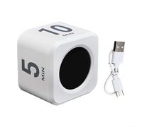 Temporizador digital LED Pomodoro, temporizador con sensor de gravedad visual con cuenta regresiva de 60 minutos, modo de silencio y anillo, 4 modos personalizables, recargable por USB-C para cocina