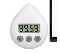 Temporizador digital para aula, 8 x 6,5 x 2,5 cm, resistente al agua, dispositivos de sincronización con pantalla LCD y para aula, ejercicio, ducha, cocina, hornear y cocinar