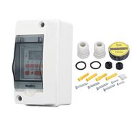Temporizador Digital Programable 7 Días con 28 Horarios, Impermeable IP44 para Exteriores e Interiores, Control de Luces Bombas y Calefactores 16A