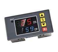 Temporizador digital programable de 12 V CC para módulo de relé con doble pantalla LED (0-999s/min/h), capacidad de carga de 10 A, para aplicaciones de interruptor de retardo en