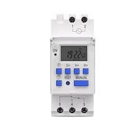 Temporizador digital programable de 7 días, 1 NO, 1 NC, monofásico, semanal, for carril DIN, con interruptor de tiempo, CA 220 V, 230 V, 12 V, 24 V, 48 V, 16 A (220 V CA)(220V AC)
